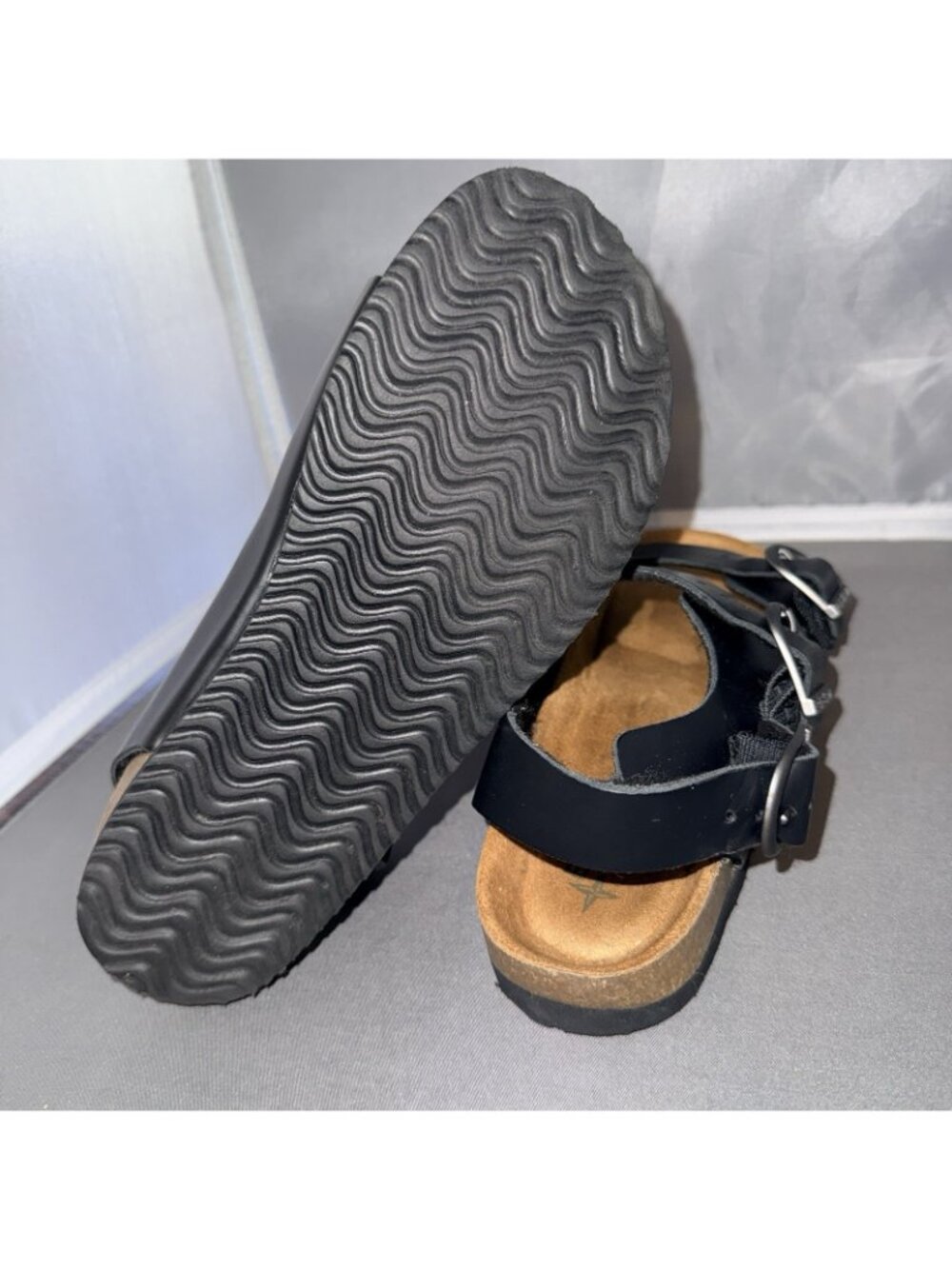 Eastland Women's Charlestown Leather Slide Sandals Black Size 6 - Picture 5 of 6